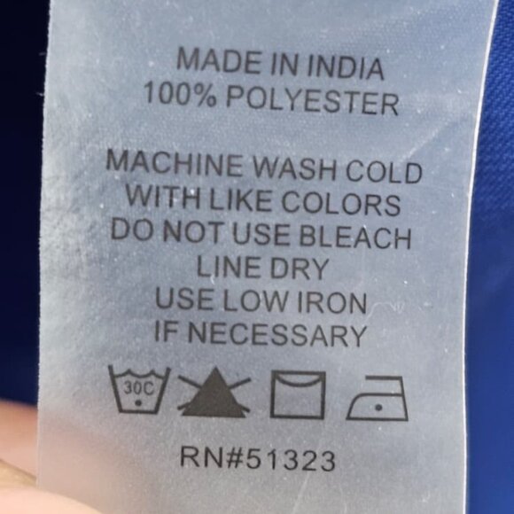 Vince Camuto Royal Blue Satin Blouse XL Women's 3/4 Balloon Sleeve V-Neck Tunic - Picture 8 of 8